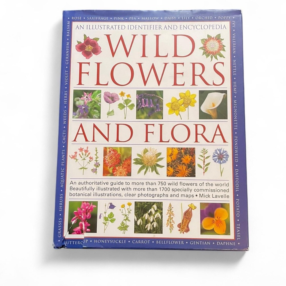 Wild Flowers and Flora Book Illustrated Identifier and Encyclopedia Hardcover
